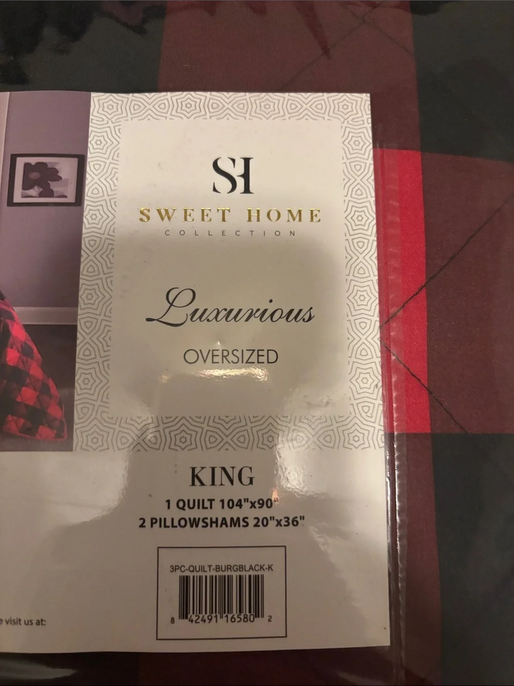 King Buffalo Plaid Comforter - Red and Black
